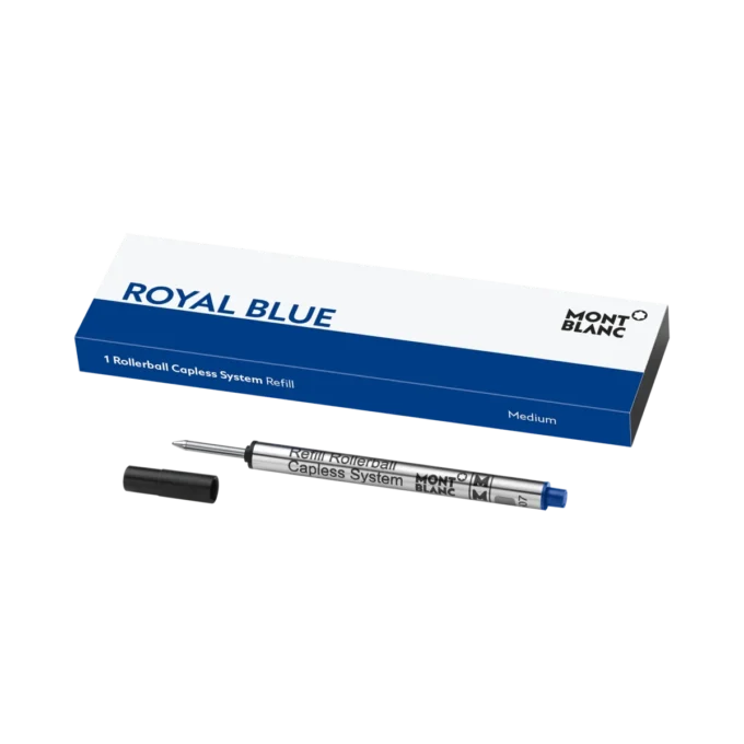 1 Rollerball-Minen ohne Kappe, Royal Blue – Medium