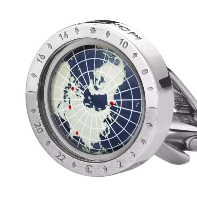 1858 Geosphere Manschettenknöpfe Blau