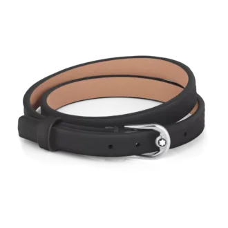 Armband mit Hufeisenschnalle, schwarz, größenverstellbar
