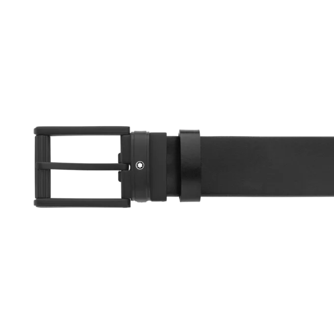 Blau/schwarzer 35 mm breiter Ledergürtel