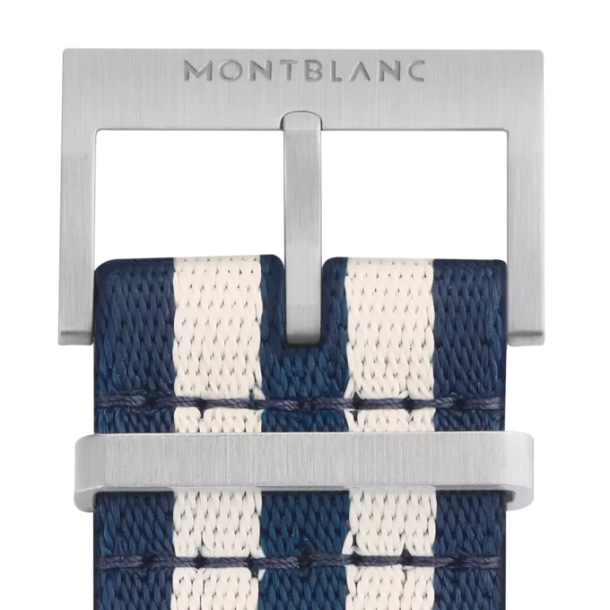 Blau-weißes Nylonarmband