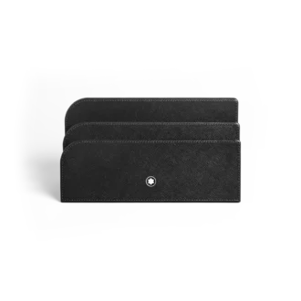 Briefablage, Saffiano-Leder, schwarz