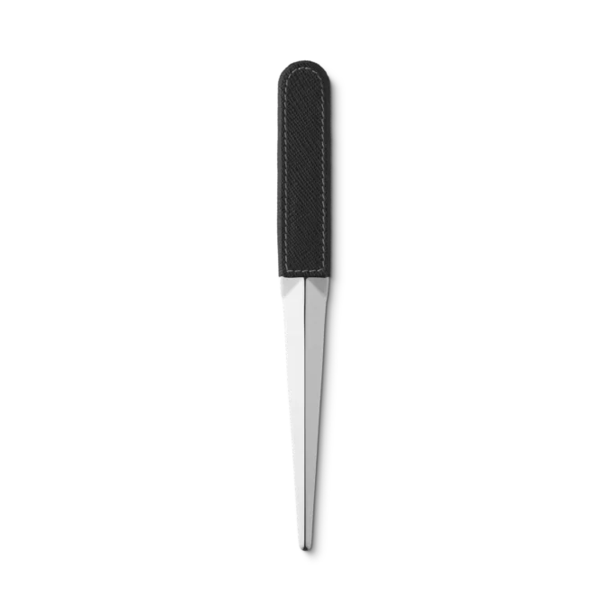 Brieföffner aus Stahl und Leder