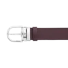 Hufeisen-Schnalle, schwarz bedruckt/Mosto, 35 mm, wendbarer Ledergürtel