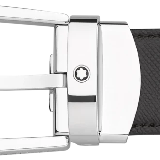 Hufeisen-Schnalle schwarz/braun 30 mm Wende-Ledergürtel