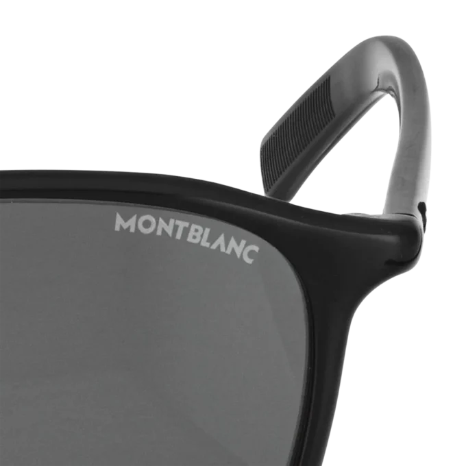 Quadratische Sonnenbrille mit schwarzem Acetatrahmen