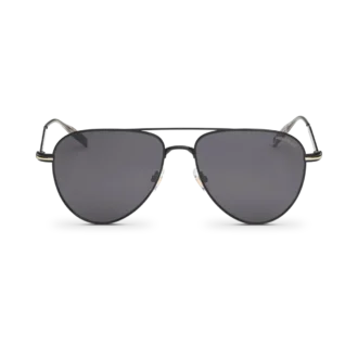 Quadratische Sonnenbrille mit schwarzem Metallrahmen