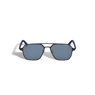 Quadratische Sonnenbrille mit schwarzem Metallrahmen