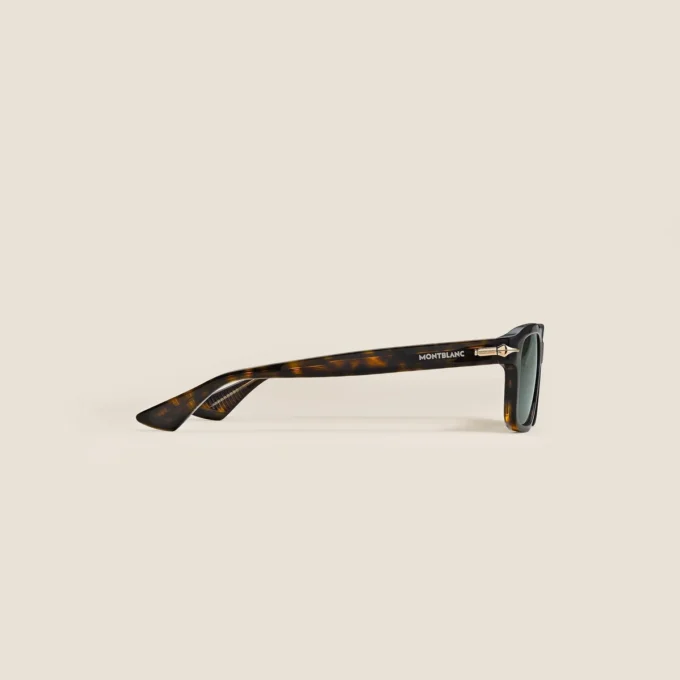 Rechteckige Sonnenbrille mit Acetat-Havana-Rahmen Rechteckige Sonnenbrille mit Acetat-Havana-Rahmen
