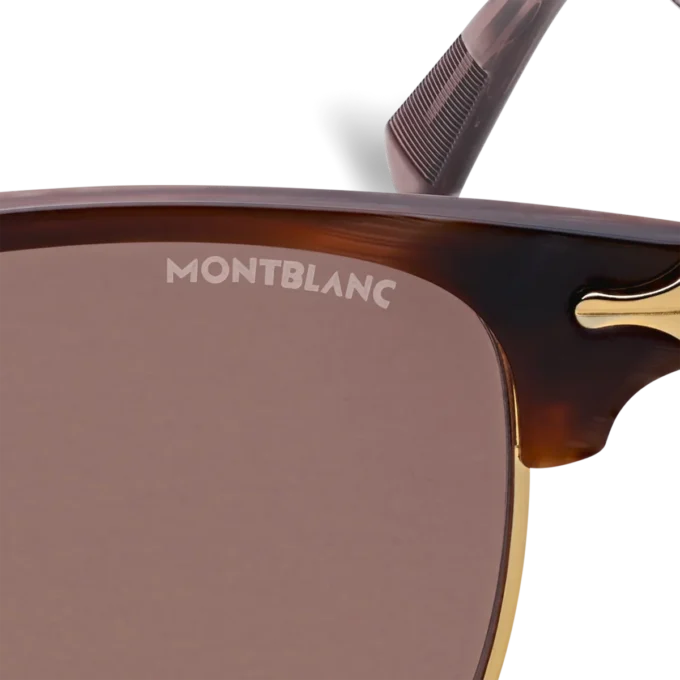Rechteckige Sonnenbrille mit goldfarbenem Metallrahmen Rechteckige Sonnenbrille mit goldfarbenem Metallrahmen