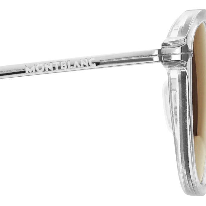 Runde Sonnenbrille mit grauem Spritzgussrahmen