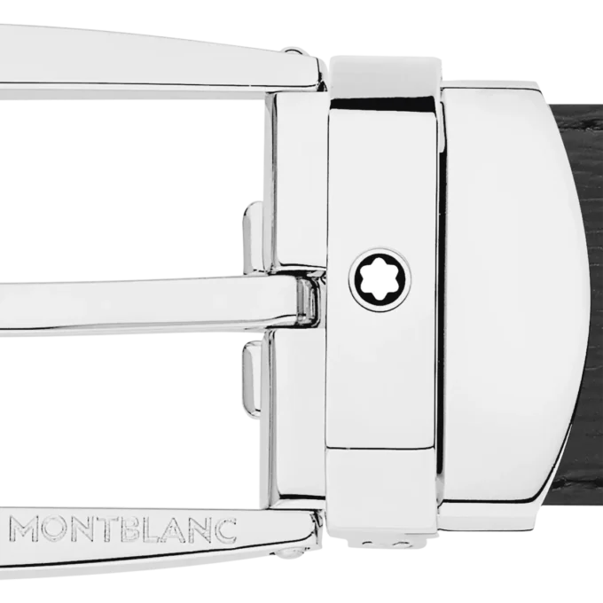 Schwarzer 30-mm-Ledergürtel