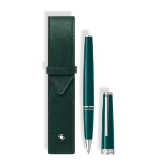 Set mit PIX Deep Green Rollerball & Montblanc Envelope 1-Pen Pouch