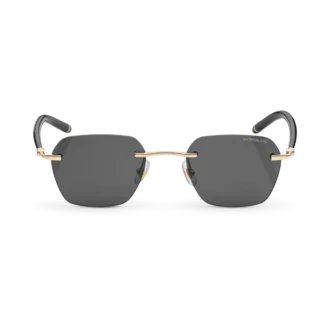 Squared Sonnenbrille mit goldfarbenem Metallrahmen