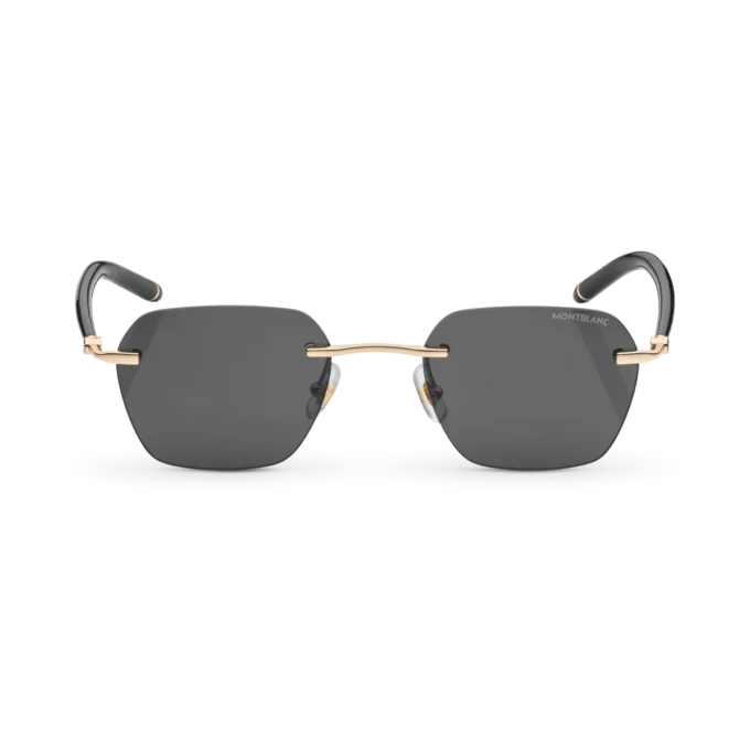 Squared Sonnenbrille mit goldfarbenem Metallrahmen